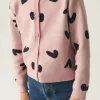 Cárdigan de niña con estampado de corazones-MINI Best Sale