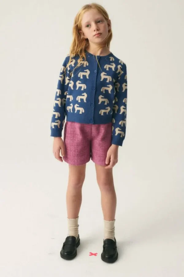 Cárdigan de niña con estampado de caballos-MINI Clearance