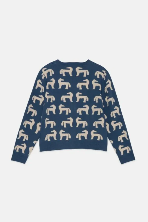 Cárdigan de niña con estampado de caballos-MINI Clearance