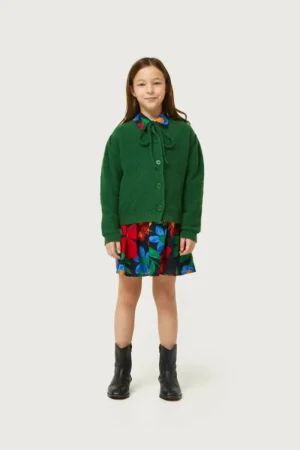 Cárdigan de niña con lazada verde-MINI Best