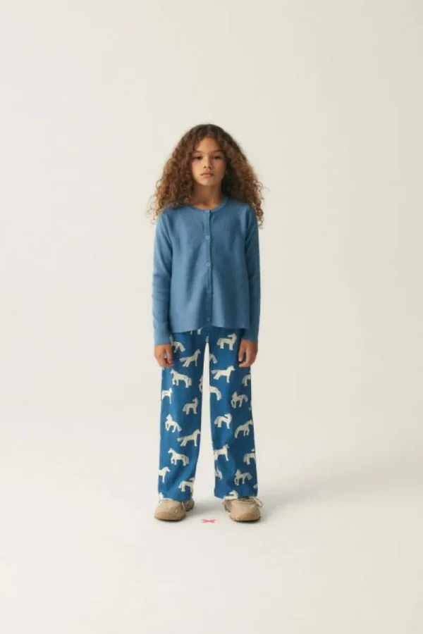 Cárdigan de niña de punto evasé gris-MINI Hot