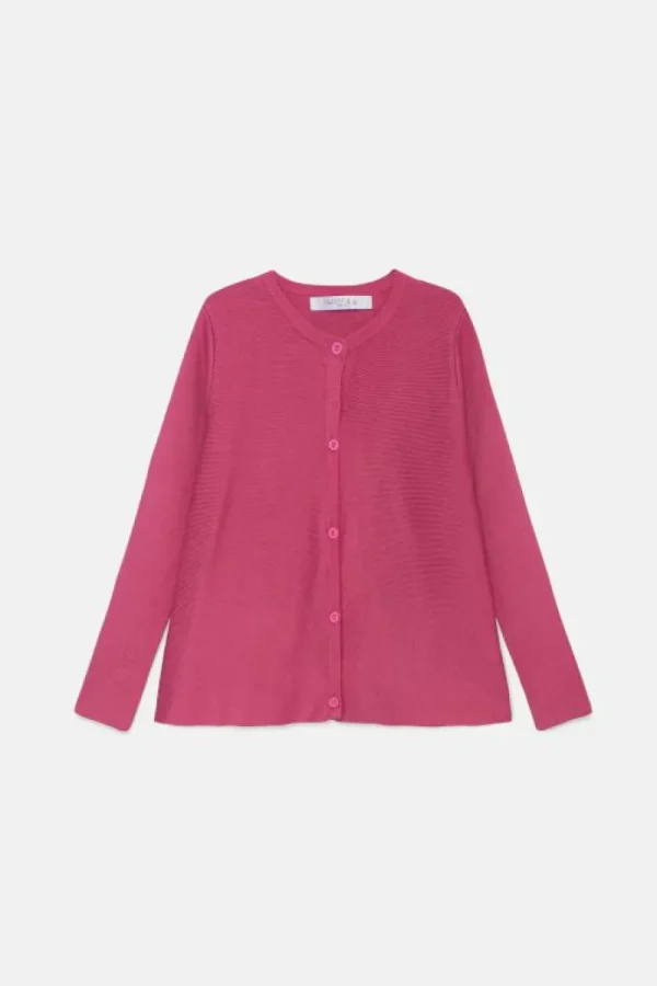 crdigan_de_nia_de_punto_e_1.webp Cárdigan de niña de punto evasé rosa-MINI Discount