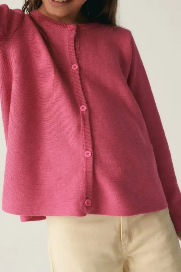 crdigan_de_nia_de_punto_e_2.webp Cárdigan de niña de punto evasé rosa-MINI Discount