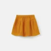 Falda corta de niña de pana amarilla-MINI Outlet