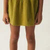 Falda corta de niña de pana verde-MINI Cheap