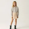 Falda corta de niña de pana beige-MINI Cheap