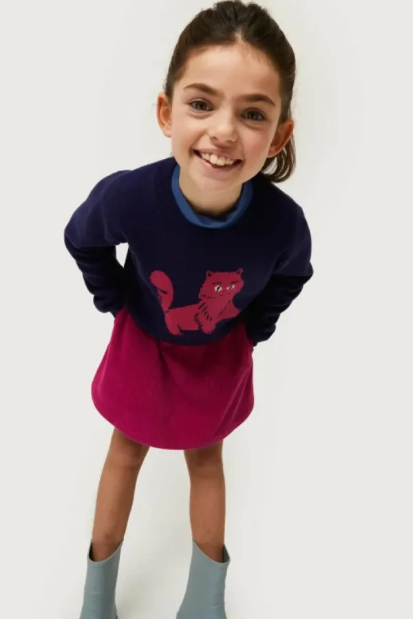 Falda corta de niña de pana fucsia-MINI Best Sale