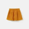 Falda corta de niña de pana amarilla-MINI Outlet