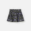 Falda corta de niña en viscosa LENZING™ ECOVERO™ con estampado floral azul-MINI Best Sale