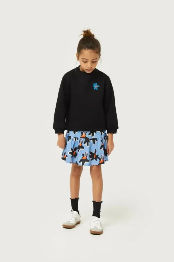 falda_corta_de_nia_estamp_0-3.webp Falda corta de niña estampado floral Calatea azul-MINI New