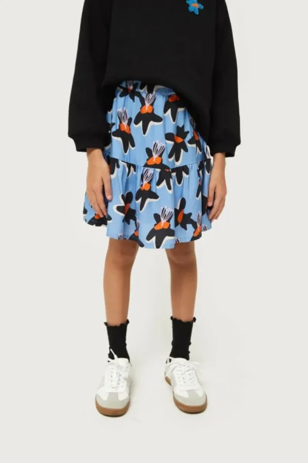 falda_corta_de_nia_estamp_2-3.webp Falda corta de niña estampado floral Calatea azul-MINI New