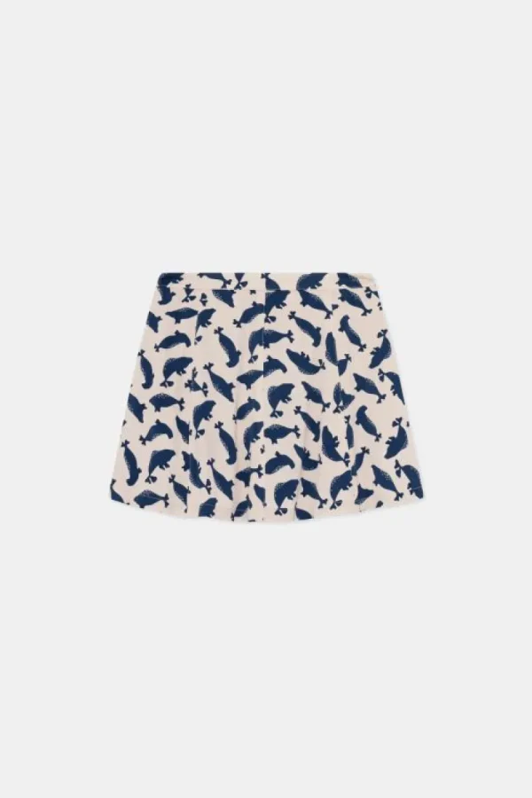 Falda corta evasé con estampado de focas-COMPAÑIAFANTASTICA Shop