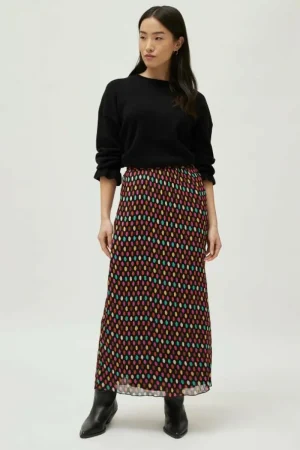 Falda larga estampado de lunares multicolor-COMPAÑIAFANTASTICA Discount