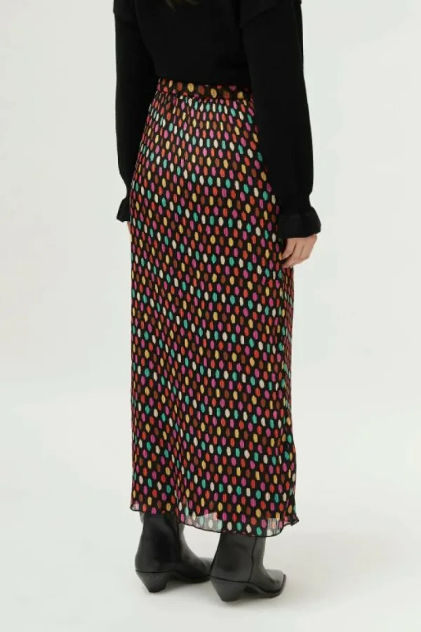 Falda larga estampado de lunares multicolor-COMPAÑIAFANTASTICA Discount