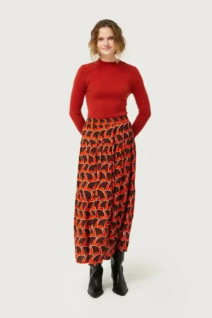 Falda larga estampado geométrico Pai Pai-COMPAÑIAFANTASTICA Cheap