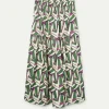 Falda larga estampado geométrico verde-COMPAÑIAFANTASTICA Flash Sale