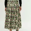 Falda larga estampado geométrico verde-COMPAÑIAFANTASTICA Flash Sale