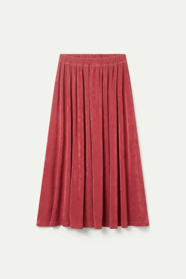 Falda midi acabado brillante rosa-COMPAÑIAFANTASTICA Online