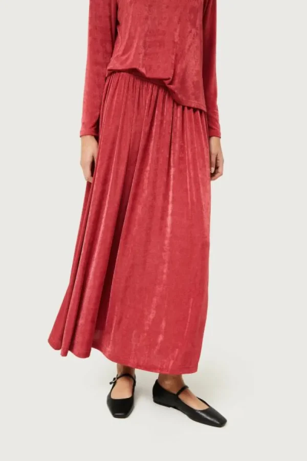 Falda midi acabado brillante rosa-COMPAÑIAFANTASTICA Online