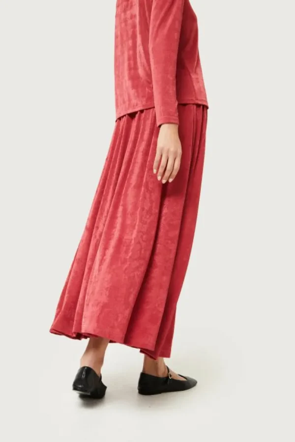 Falda midi acabado brillante rosa-COMPAÑIAFANTASTICA Online