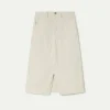 Falda midi de pana blanca-COMPAÑIAFANTASTICA New