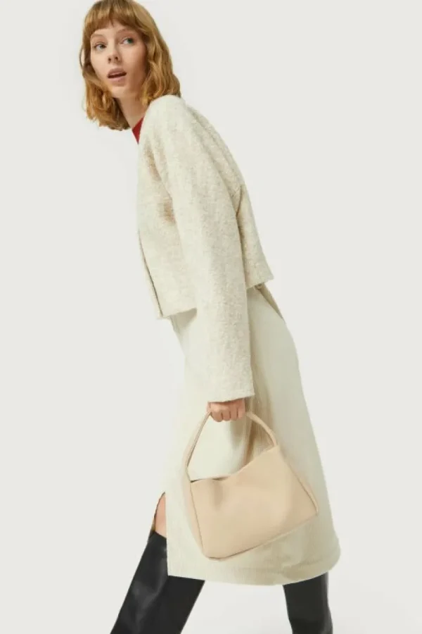 Falda midi de pana blanca-COMPAÑIAFANTASTICA New