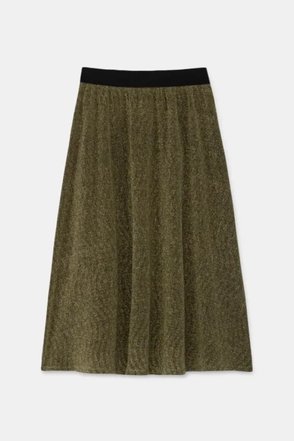 falda_midi_elstica_brilla_1.webp Falda midi elástica brillante dorada-COMPAÑIAFANTASTICA Cheap