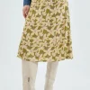 Falda midi elástica con estampado floral verde-COMPAÑIAFANTASTICA Best