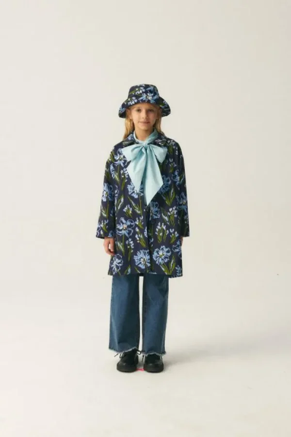 Gabardina unisex con estampado floral azul-MINI Best