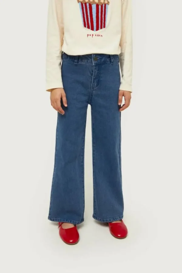 Jeans de niña rectos azules-MINI Clearance