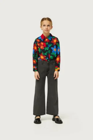 Jeans de niña rectos negros-MINI Best Sale