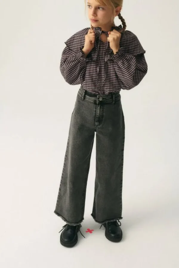 Jeans de niña rectos negros-MINI Fashion