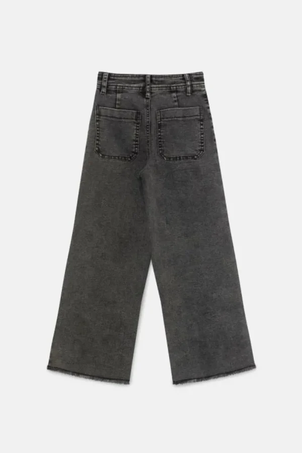 Jeans de niña rectos negros-MINI Fashion