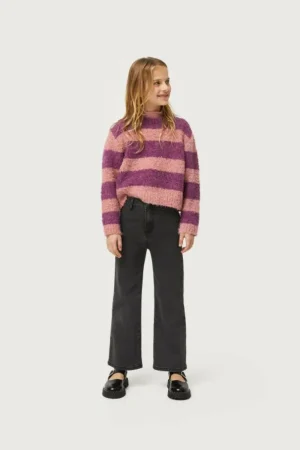 Jeans largos de niña rectos negros-MINI Cheap