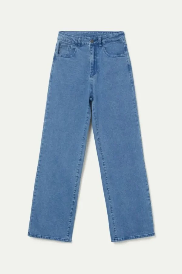 Jeans largos rectos azules-COMPAÑIAFANTASTICA Outlet