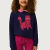 Jersey de niña con print de gato-MINI Discount