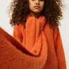 Jersey de niña de punto con textura naranja-MINI Online