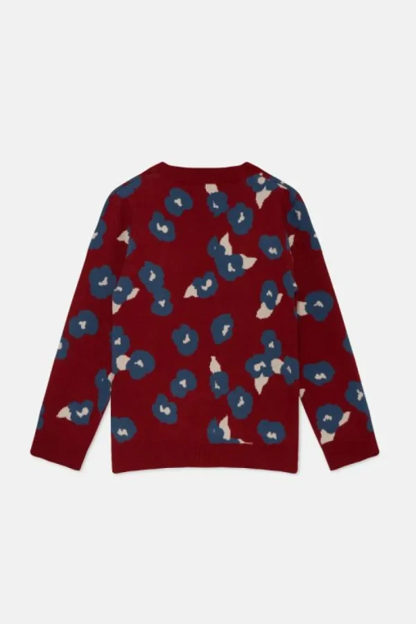Jersey de niña de punto con estampado de flores-MINI Flash Sale
