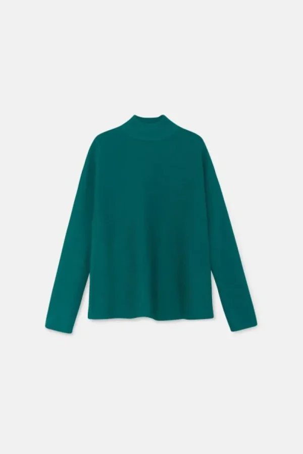Jersey de niña de punto evasé verde-MINI Sale