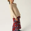 Jersey de niña de punto evasé beige-MINI Cheap