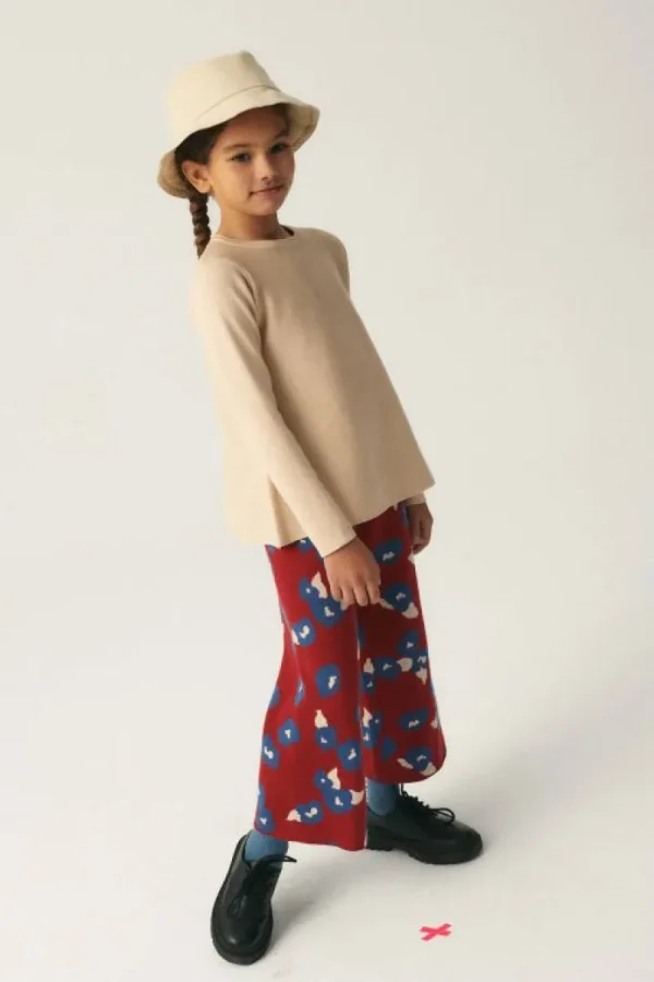 Jersey de niña de punto evasé beige-MINI Cheap