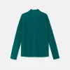 Jersey de niña de punto evasé verde-MINI Sale