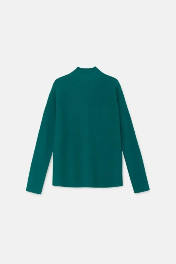 Jersey de niña de punto evasé verde-MINI Sale