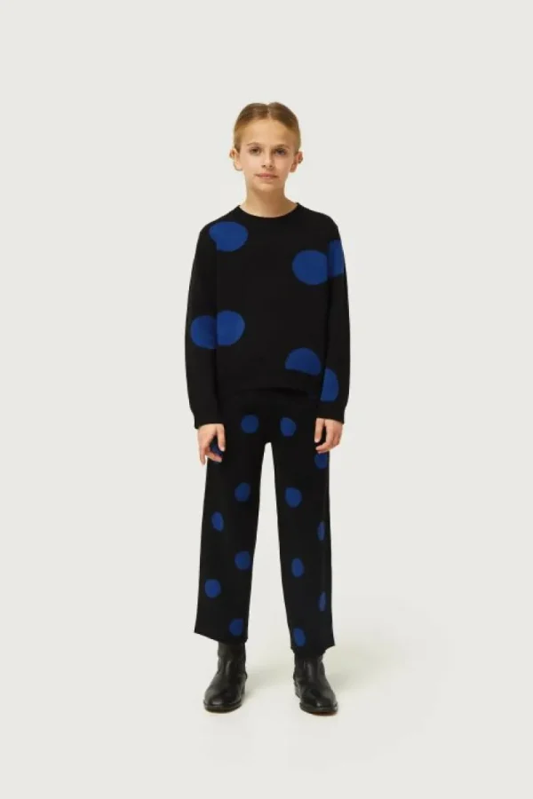 jersey_de_nia_de_punto_ja_0-2.webp Jersey de niña de punto jacquard estampado de lunares azules-MINI Fashion