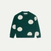 jersey_de_nia_de_punto_ja_1.webp Jersey de niña de punto jacquard estampado de lunares blancos-MINI Best Sale