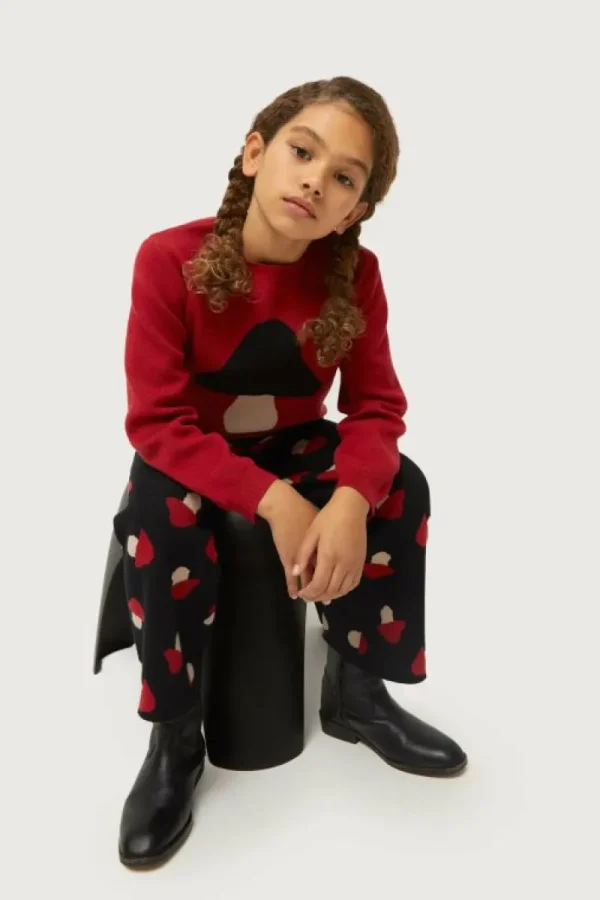 Jersey de niña de punto jacquard con print de seta-MINI Discount