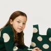 jersey_de_nia_de_punto_ja_3.webp Jersey de niña de punto jacquard estampado de lunares blancos-MINI Best Sale
