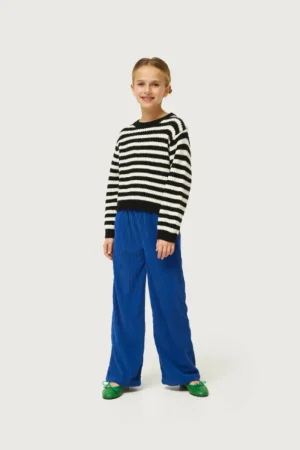 Jersey de niña de punto rayas negras-MINI Cheap