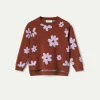 Jersey de niña estampado flores marrón-MINI Best