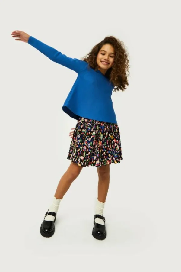 Jersey de niña evasé azul-MINI New